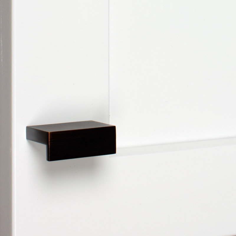 3/2" Length Rectangular Knob Multipack, Oil Rubbed Bronze