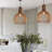 1-Light Pendant Light Wood Black-587291982
