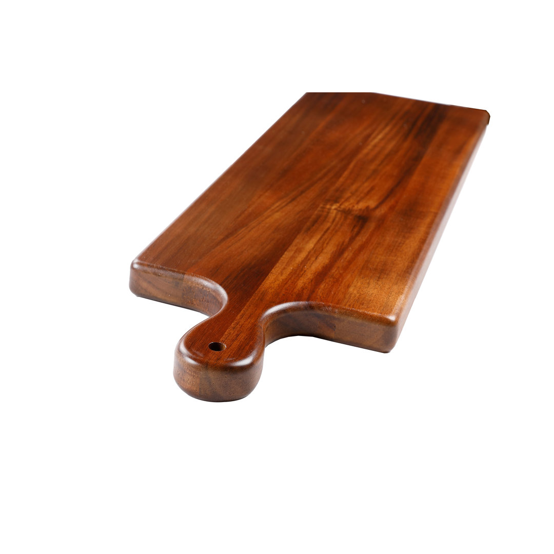 BirdRock Home 23” Acacia Wooden Cheese Serving Board With Handle - Party Charcuterie Board For Appetizers Wood Food Kitchen Platter - Bread Meat Fruit Display - Natural - Espresso BirdRock Home 