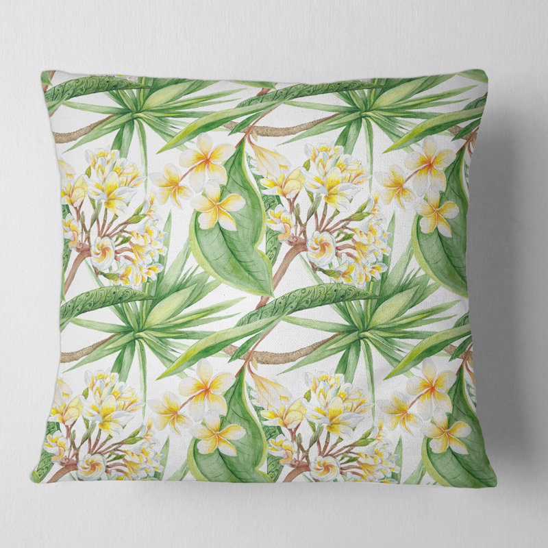 Housse de coussin carré et insert Tropical Foliage and Flowers VI, 16" x 16"
