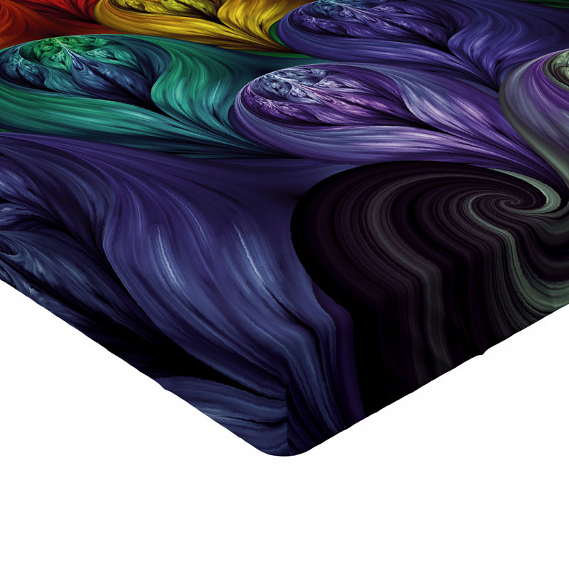 Drap-housse à motif géométrique fractal, Drap-housse de taille simple