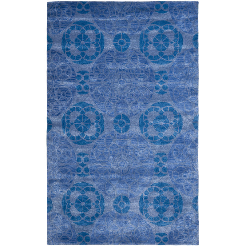 Mclean Floral Wool Hand Woven Area Rug, Rectangle 152 x 244 cm