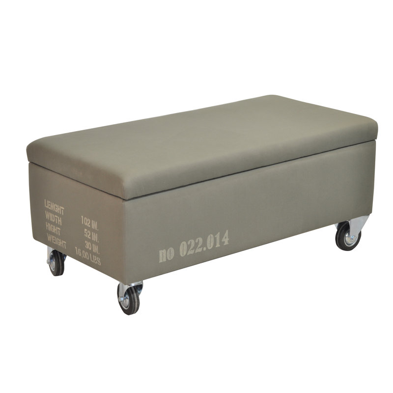 Loft Polyester Blend Upholstered Storage Bench, Graphite