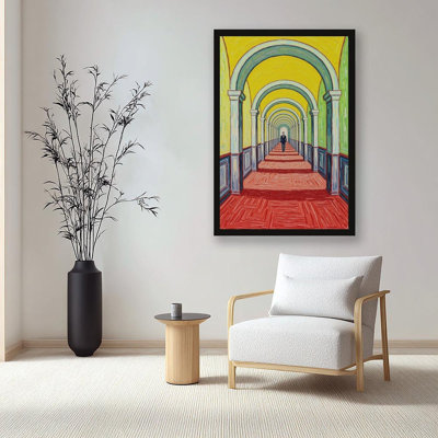 Canvas Wall Art Corridor in The Asylum Vintage Poster Print Home Decor
