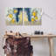 Ensemble abstrait d'art mural sur toile abstrait 2 fruits citronnés par Silvia Vassileva-1378891752