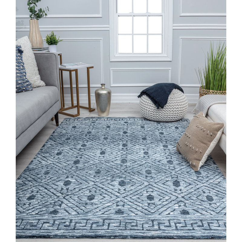 Gianna Transitional Infinite Sea Area Rug, Rectangle 5' x 7'