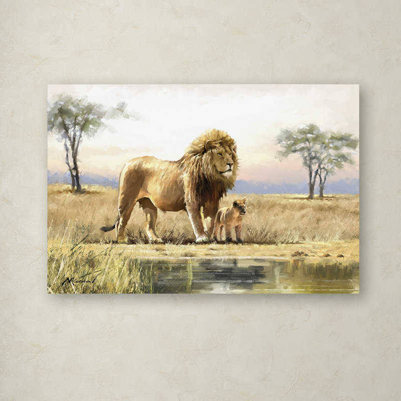 Armand 'Lion' Print on Canvas, 30" H x 47" W x 2" D