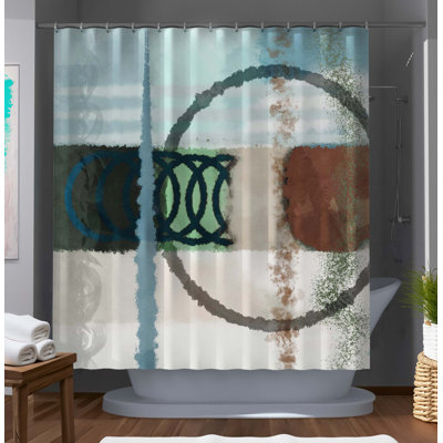Bernadeu Abstract Shower Curtain