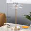 Lampe de table d'appoint, DEL, acrylique en forme de lotus, cuivre, or, 18 po