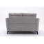 Callie 60" Light Grey Woven Fabric Loveseat