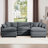 Ivetta Modern Corduroy Comfort Modular Combo Cloud Sofa.-141184947