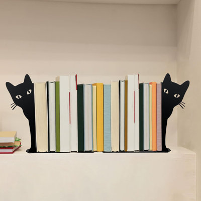 Serre-livres en métal pour chats
