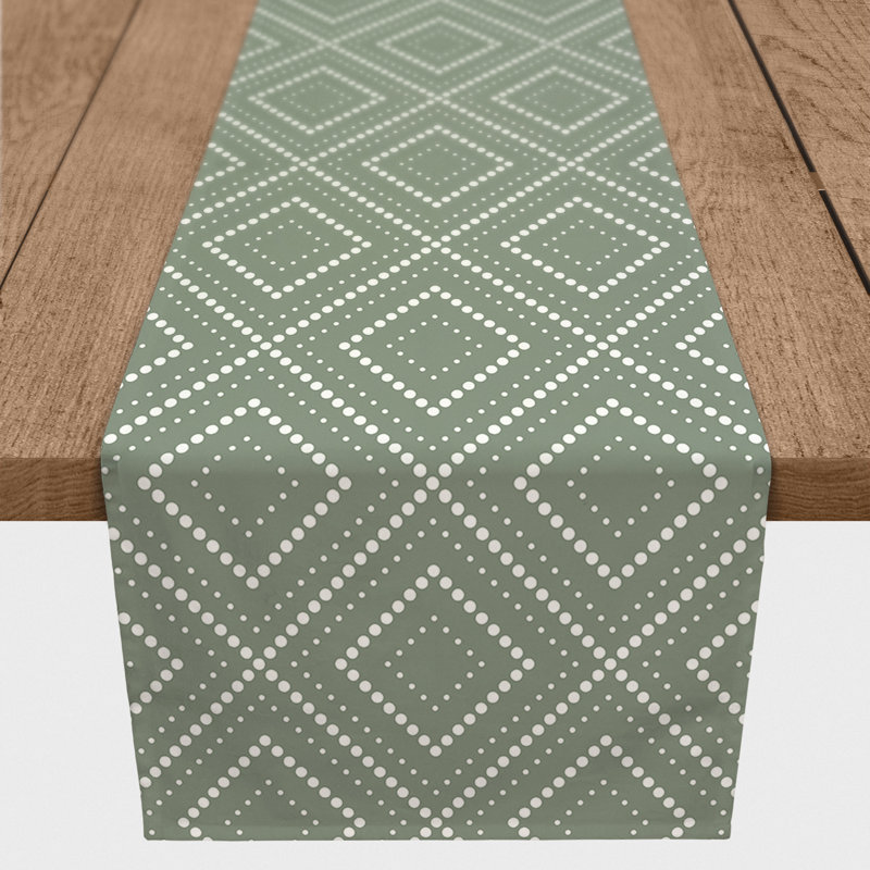 Chemin de table Auric, 90 po x 16 po, Vert