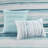 Aqua 6-piece Quilted Bedding Set With Decorative Pillows