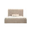 Ensemble de chambre à coucher 4 pièces Moontide - Velours beige glamour et laiton brossé