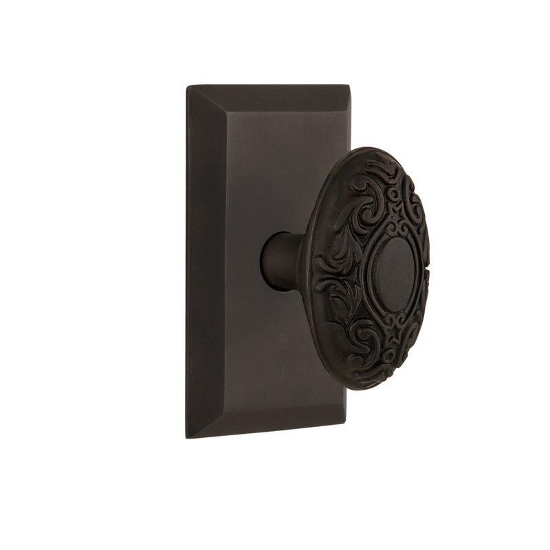 Studio Plate with Victorian Door Knob, 2-3/4”, Oil-Rubbed Bronze