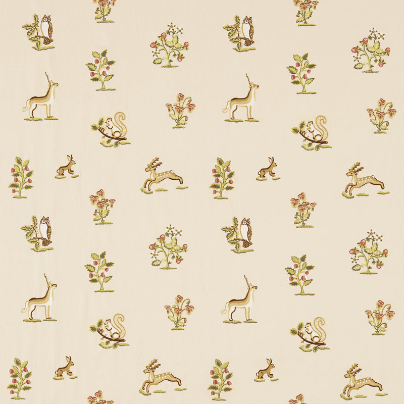 Daffodil Cotton Blend Fabric, Dark Olive