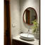 Miroir de salle de bain ovale en noyer-969236994