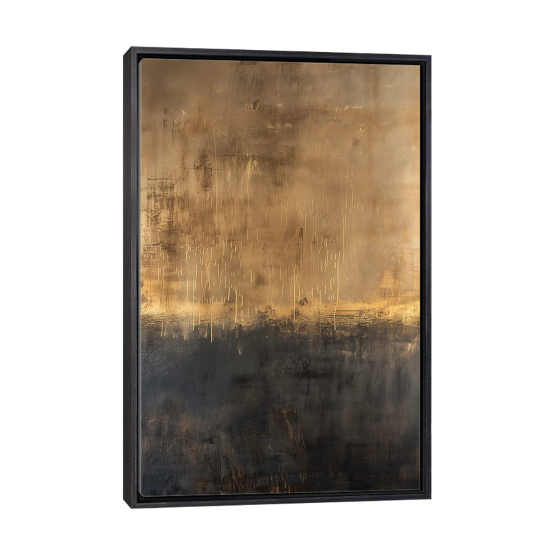 La lumière commence, Toile encadrée flottante noire patinée, H 26 po x l 18 po x P 1,5 po, Pas de tapis