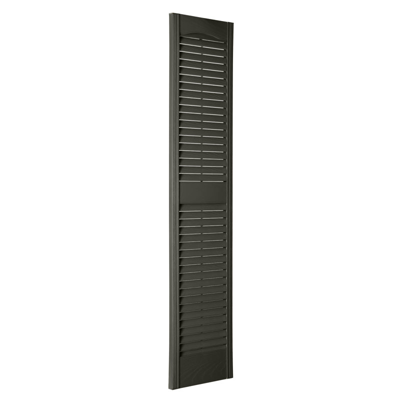 Volet à persiennes sur mesure avec dessus cathédrale, 49", Bourgogne, 10"