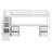 Jaxsten Twin Size Loft Bed Frame with Built-in Desk and Double Storage Drawers-732394397