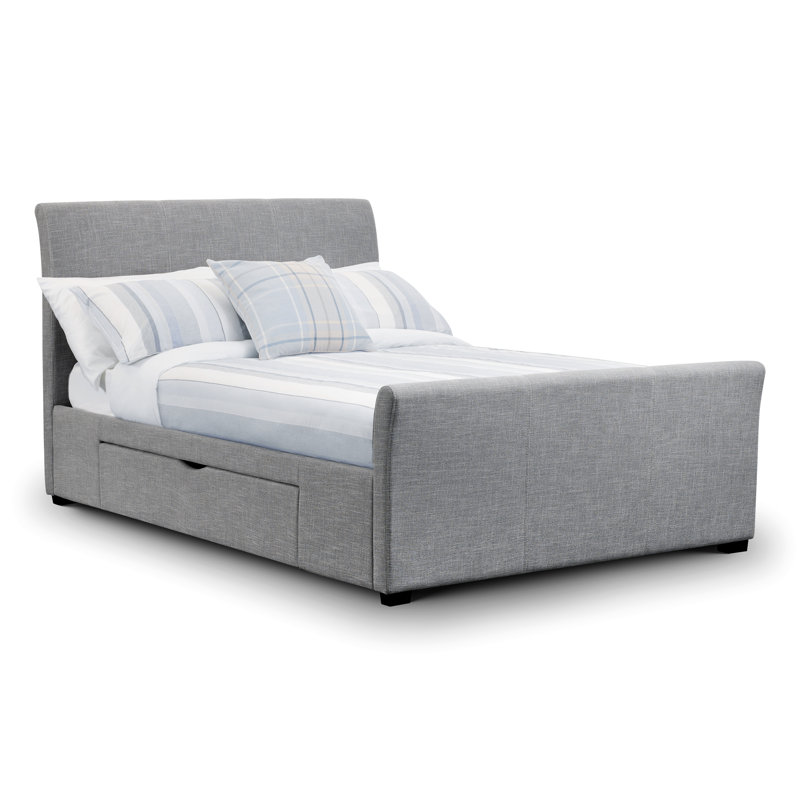 Callison Upholstered Ottoman Storage Bed, Kingsize (5'), Light Grey, No Mattress