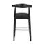 Bar Stool In Black Fabric (Set Of 2)