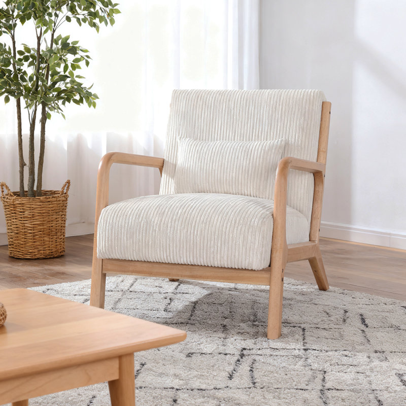 Chaise longue en bois, Naturel, Blanc