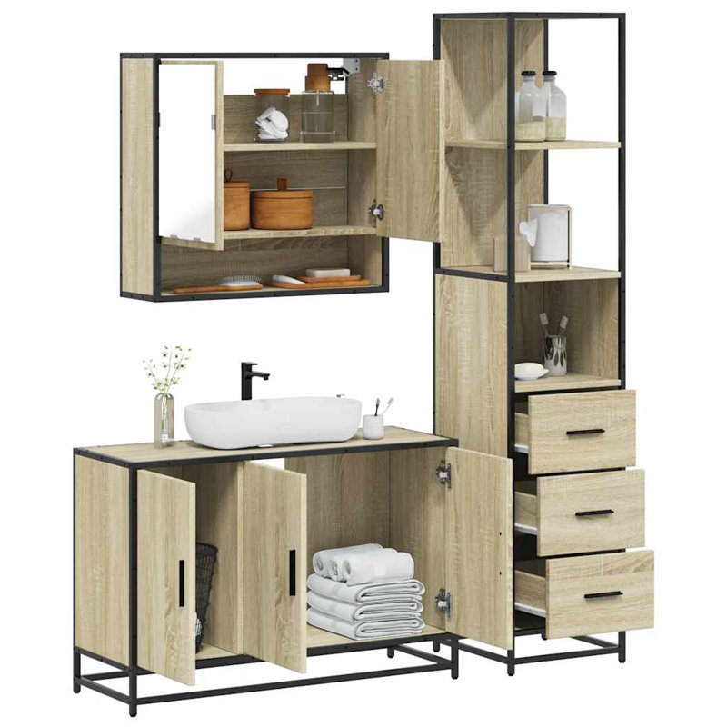 Bathroom Furniture Suite, Sonoma Oak