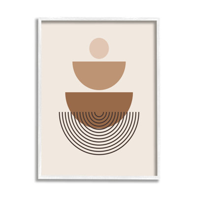 Impression de formes brunes sur fond beige sur bois
