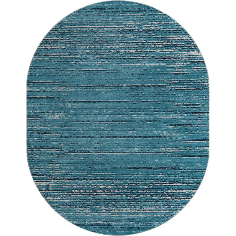 Abstract Indoor Rug, Oval 8' x 10'