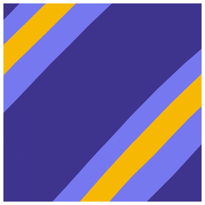 Édredon à rayures bleues et jaunes, Simple extra long