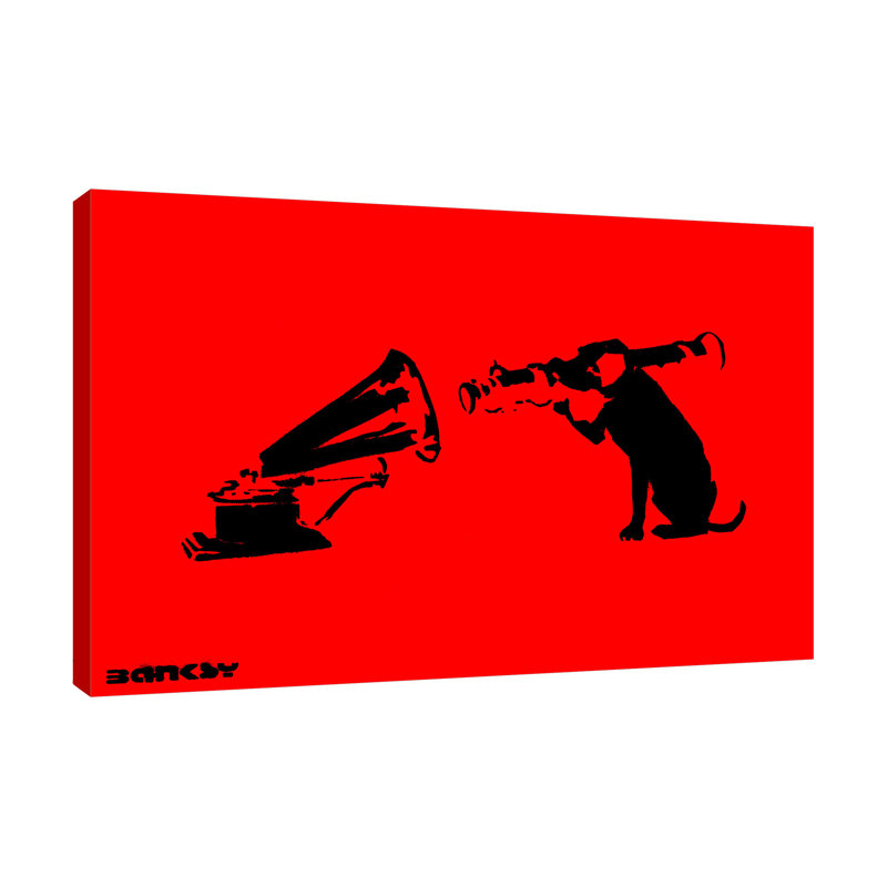 Dog With HMV Missile by Banksy - Wrapped Canvas Print, 51cm H x 76cm W x 4cm D