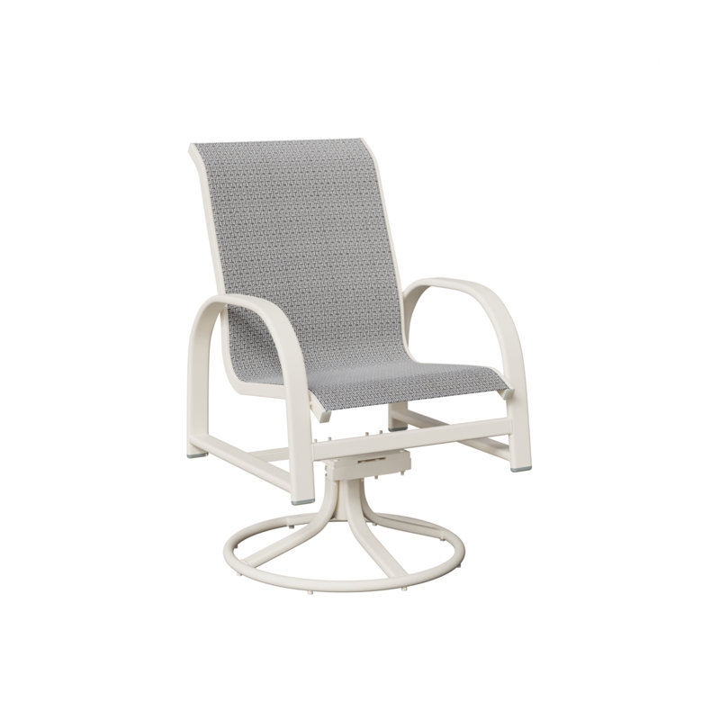 Chaise berçante berçante pivotante Berlin Gardens, Corbeau Jazzy, Blanc mat