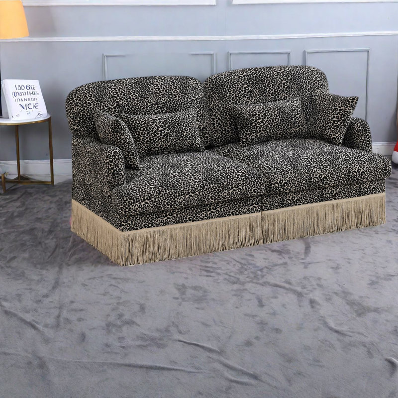 Canapés profonds en chenille de style léopard moderne pour le salon