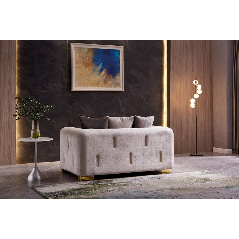 Causeuse de style moderne beige, Beige