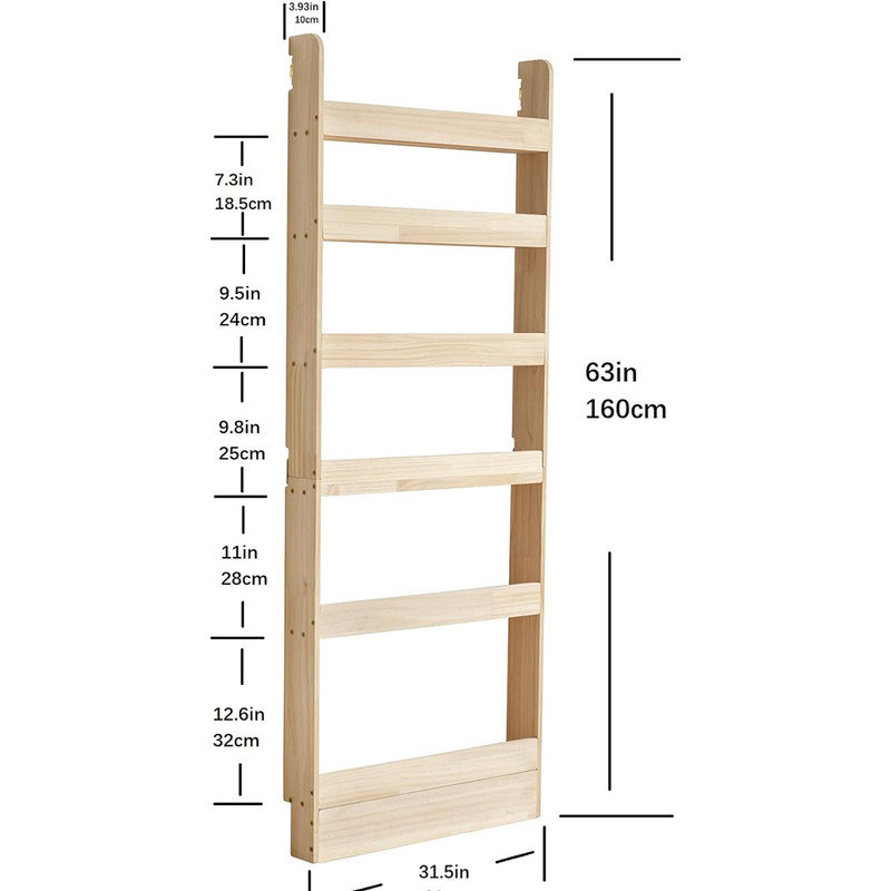 Solid Wood Bookshelf Bookcase Book Shelf Organizer for Books, 31.5in Bookshelf Rack Wall
