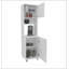 Garde-manger blanc avec rangement ouvert et 2 portes