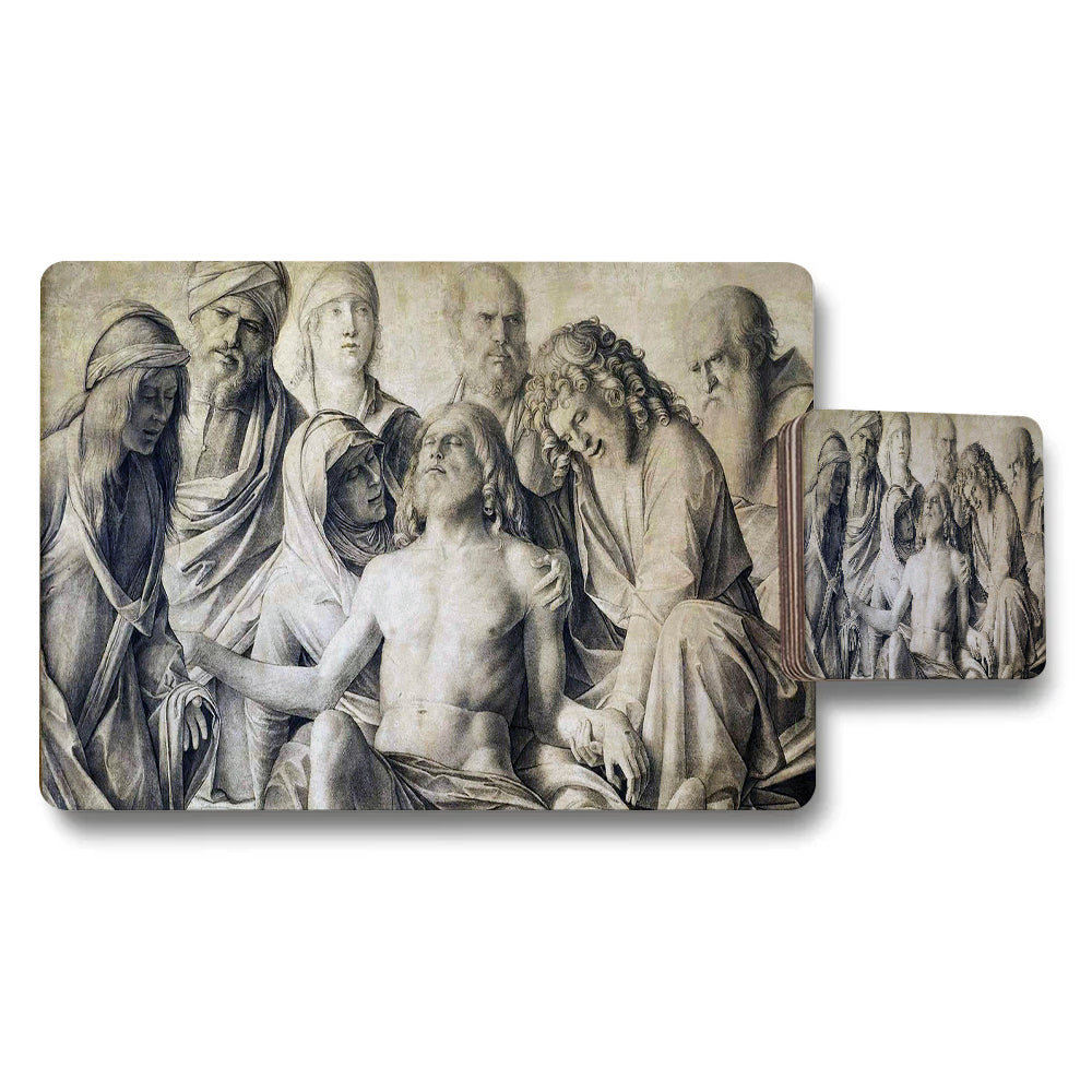 Lamentation of Christ Placemat and Coaster Set Art Print