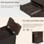 Table d'appoint Classic Vintage Livingroom avec ports USB et un tiroir multifonctionnel avec porte-gobelets-1791788510