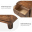 Table de bout avec 2 tiroirs de rangement en bois massif A livraison-100845469