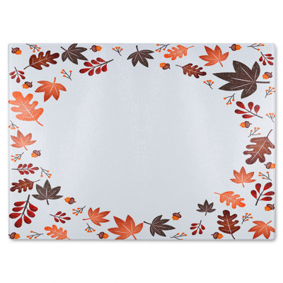 Decorative Autumn Glass Chopping Board
