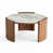 Plateau blanc / base noyer