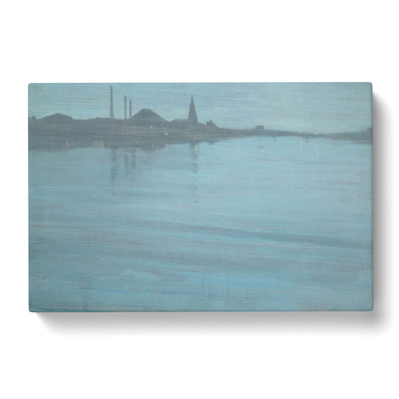 Nocturne In Blue And Silver by - Wrapped Canvas Painting, 40cm H x 60cm W x 3cm D