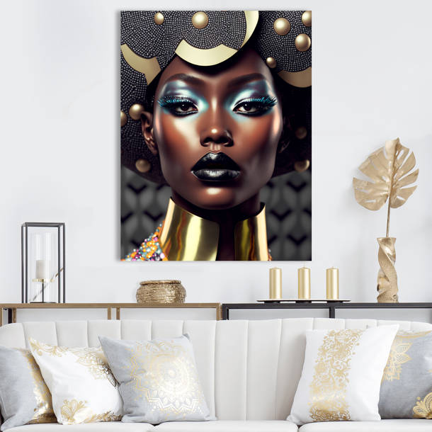 Dakota Fields Avant-Garde Elegant African Woman IV On Canvas Print ...