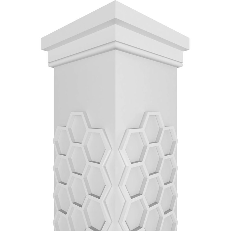 Colonne carrée Westmore Craftsman, H 96 po x l 7,625 po x P 7,625 po