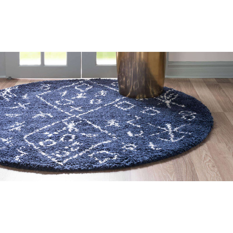 Walshville Oriental Indoor Rug, Round 5'