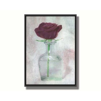 Black Rose in a Glass Vase by Hal Halli. Giclee Gallery, image size - 40x60