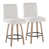 Light Grey Seat/White Washed Frame