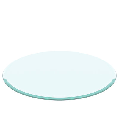 24"X24" Tempered Glass Table Top, Transparent, Thick Smooth Edge, Wear And Corrosion , Suited For Hotel Home Tables 24" 2/5 Inch Thick, Beveled Heat Impact Ideal Meeting Office